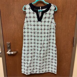 Talbots sleeveless linen shift dress Women’s 12 NEW preppy beachy blue